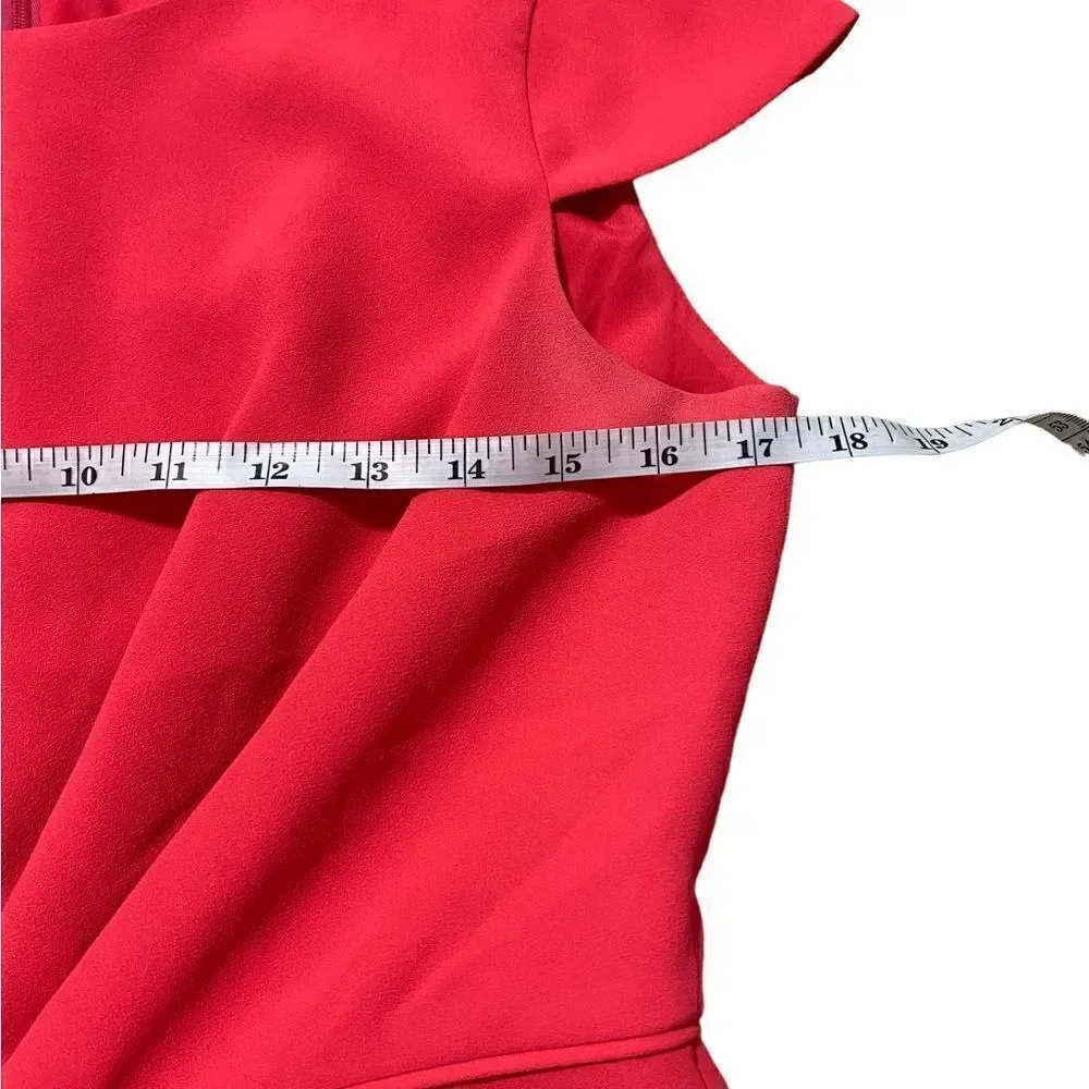 J Crew Pleated Sheath Dress Bright Pink Lined Crepe Style H6310